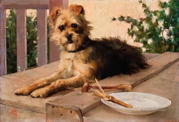 動物 Painting - ルシアン・ヘンリー・ザ・ドッグ 1890